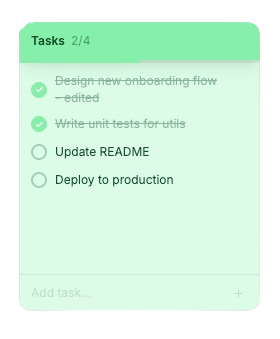 Task Checklist mini app screenshot